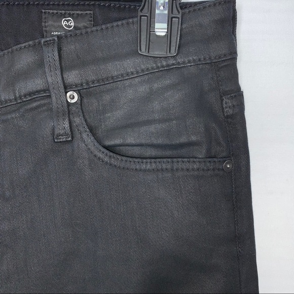 AG The Farrah Skinny Ankle Coated Black Size 28R - Picture 8 of 16